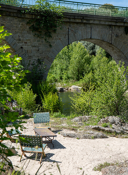 Coin détente extérieur de l’auberge U Mulinu, auberge en Corse