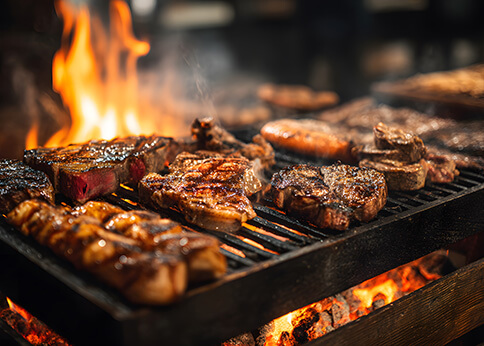 Grillade proposée au restaurant en Corse de l’Auberge U Mulinu à Casalabriva